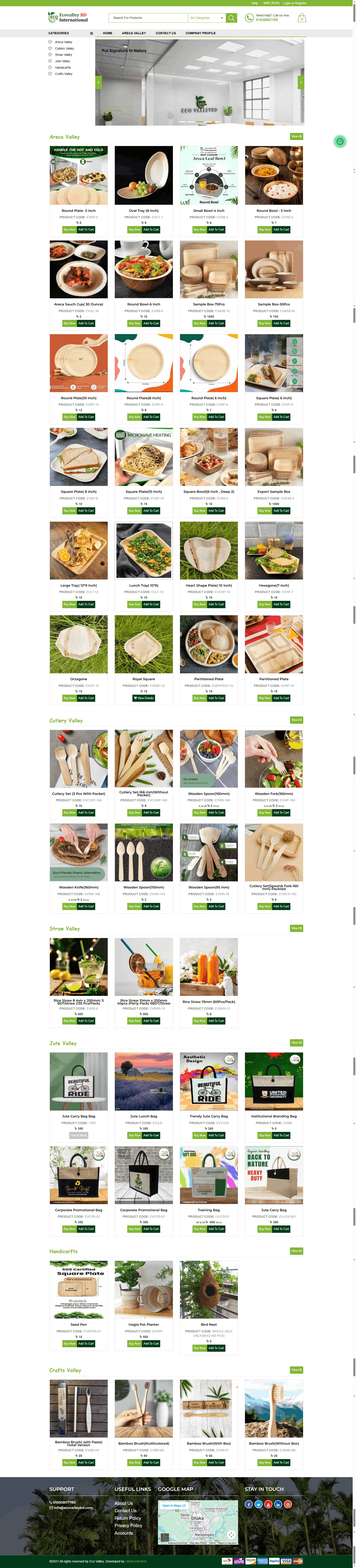 Ecovally - Eco Ecommerce Website